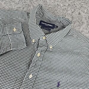 Ralph Lauren Golf Tilden Men XL Blue Gingham L/S Button Down Cotton Preppy Shirt